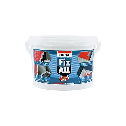 Adhesive Fix all Floor   Wall White 4kg Soudal