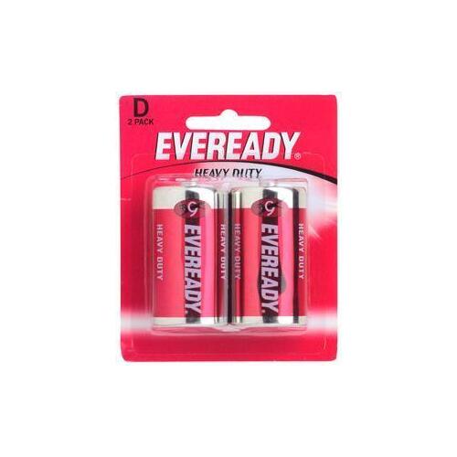 Eveready Heavy Duty Battery Red D 2 Pack